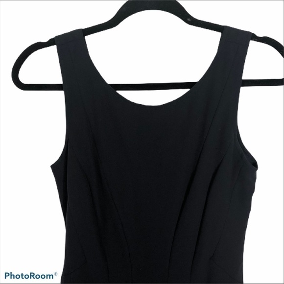 Theory Navy Blue Fit & Flare Dress Sz 4 Midi Women - Picture 3 of 9